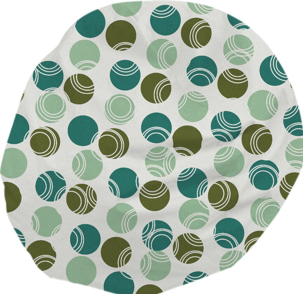 Shop Retro Mod Abstract Circles Bean Bag by pugmom4 | Print All Over Me