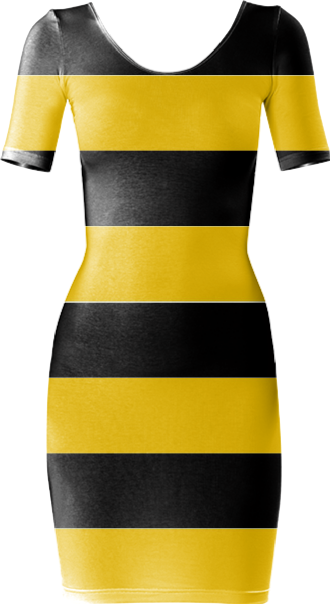 Shop Bee Stripes Pattern Dress Bodycon Dress by justbyjulie | Print All ...