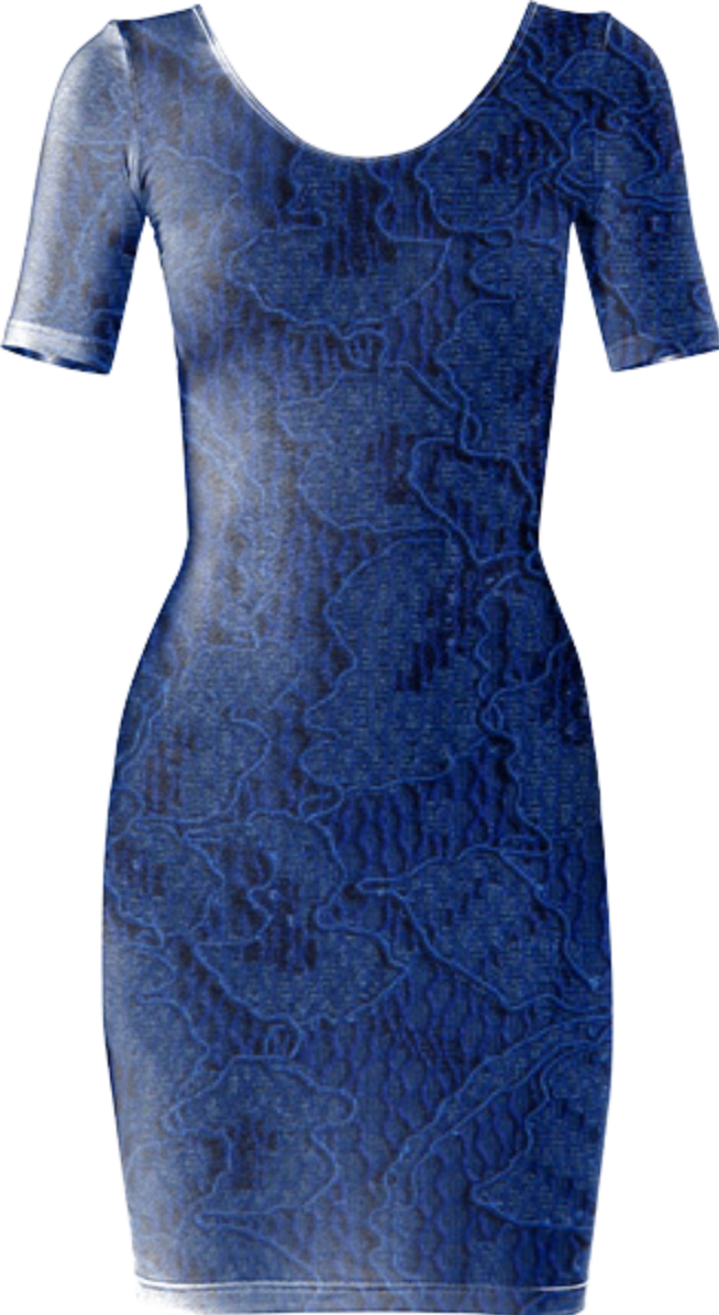 Shop Blue-Symphony Bodycon Dress by Elena Indolfi | Print All Over Me