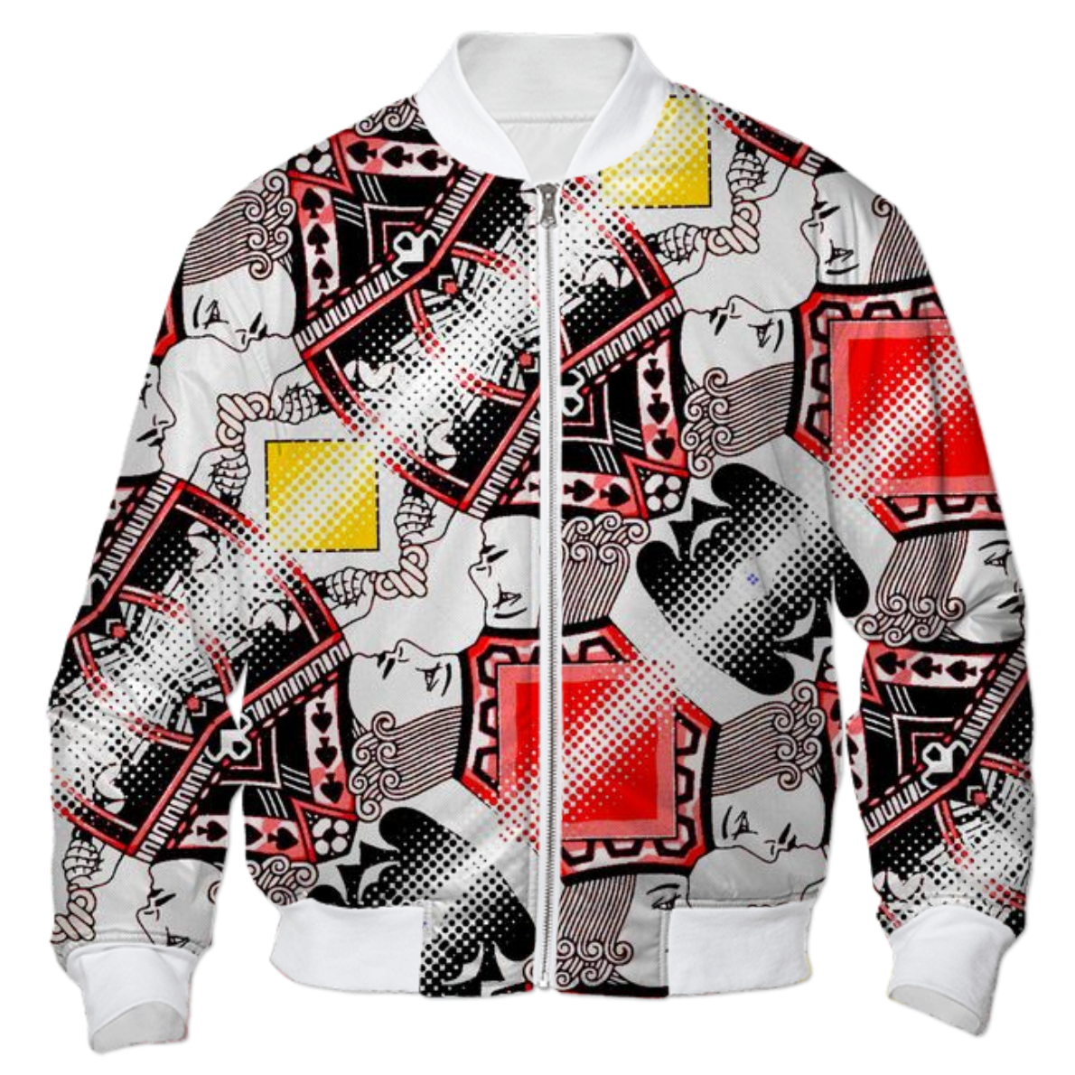 Shop JACK OF SPADES Bomber Jacket by THE GRIFFIN PASSANT STREETWEAR ...