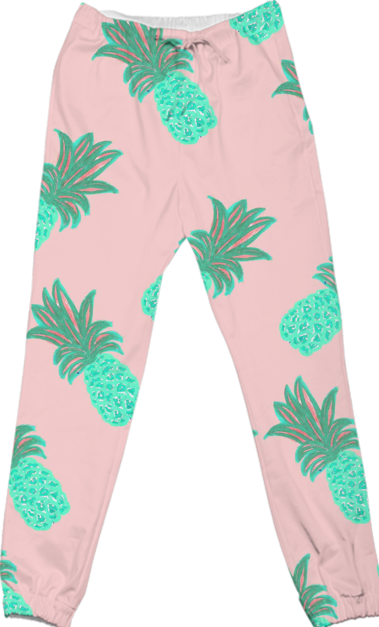 Shop Blue Pineapples Pants by bouffants-broken-hearts | Print All Over Me
