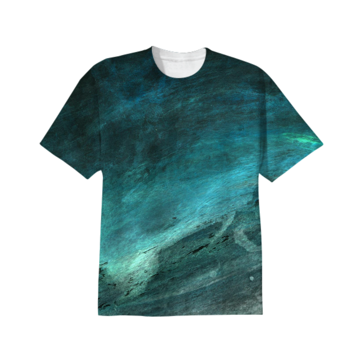 Shop Blue Grungy All Over Print T-Shirt Cotton T-shirt by Denis Marsili ...
