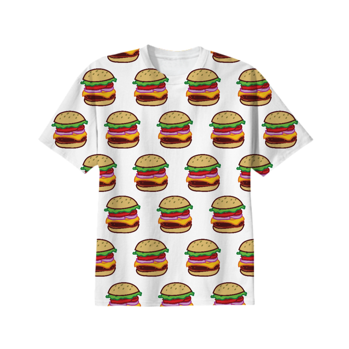 Shop BURGERSHIRT Cotton T-shirt by danpaul | Print All Over Me