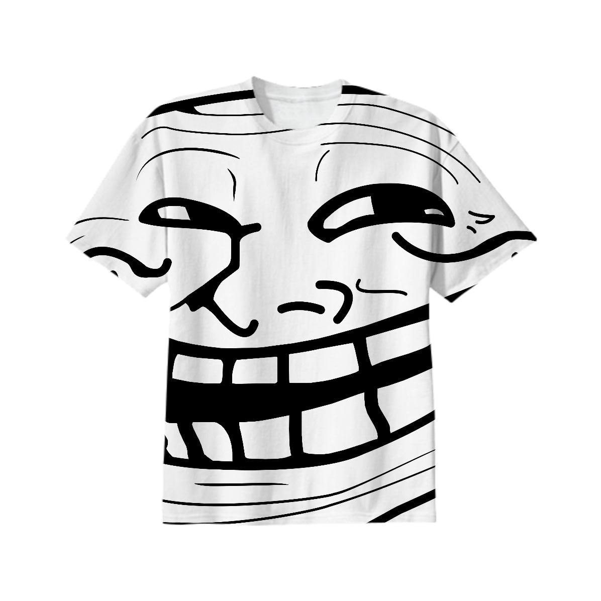 Shop MEME TROLL FACE FULL SHIRT Cotton T Shirt By Sawine Print All