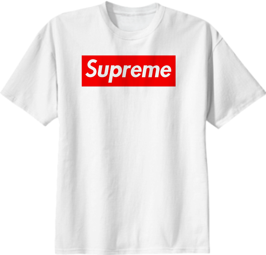 Shop supreme fake tshirt Cotton T-shirt by sadboise2003 | Print All Over Me