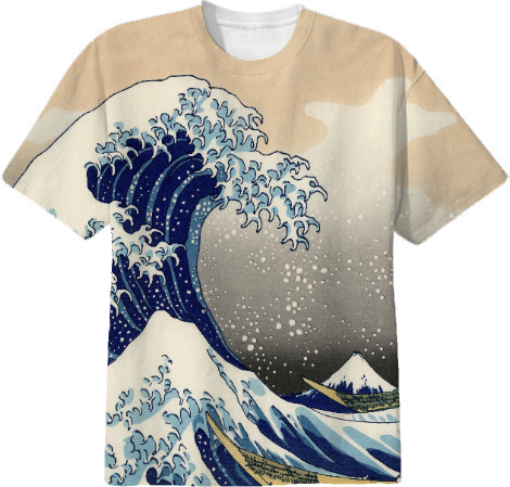 Shop Great Wave Cotton T-shirt by sondersky | Print All Over Me